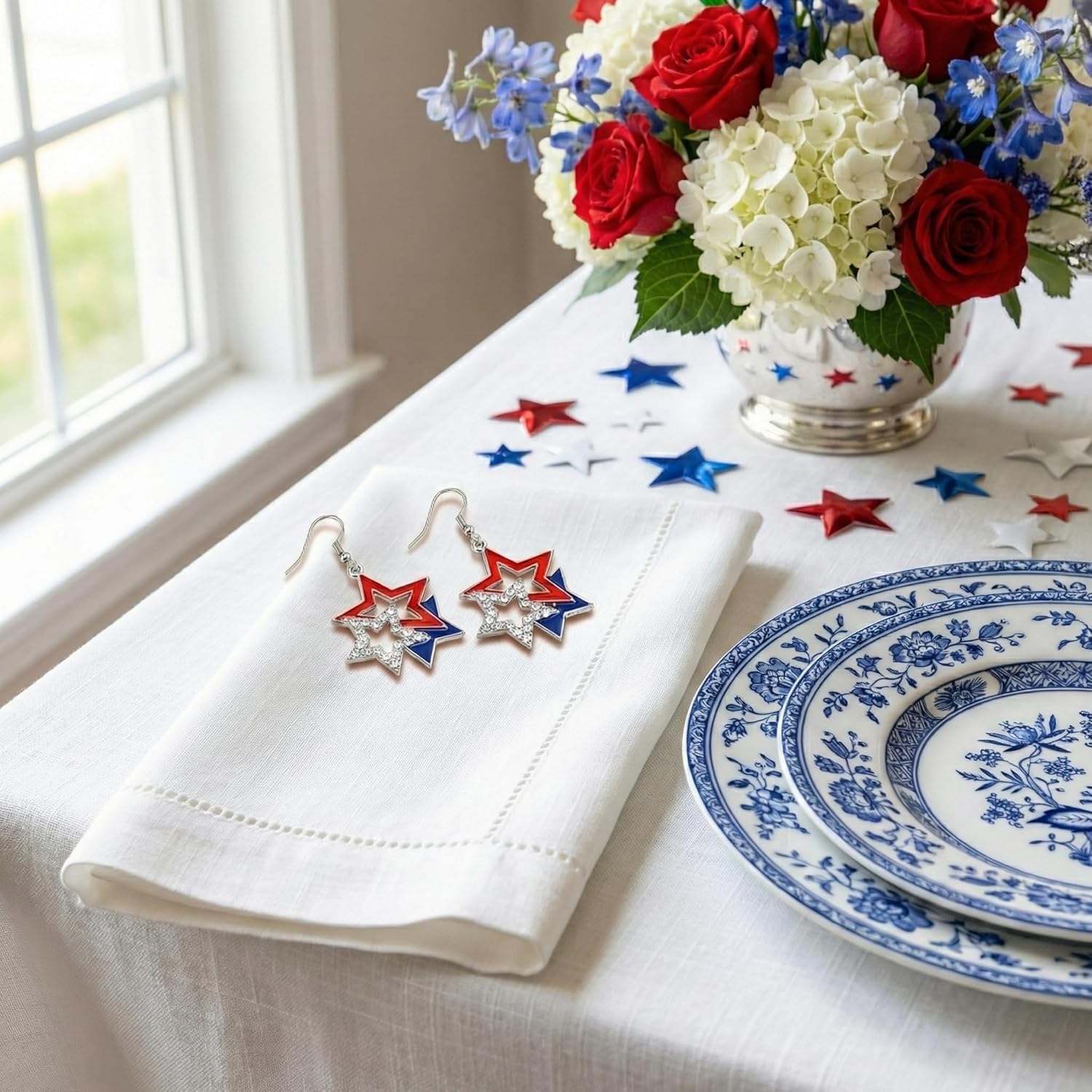 Halloween, Christmas, 4th of July Patriotic Earrings, Holiday Earrings Independence Day Stud Dangle Drop Earrings Hook Fashion Jewelry Gift for Women - Image 3