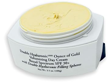 Signature Club A 3.5 oz. Double Hyaluronic 1000 Ounce of Gold Volumizing Day Cream Broad Spectrum SPF 30+ with Double Hyaluronic Filling Spheres
