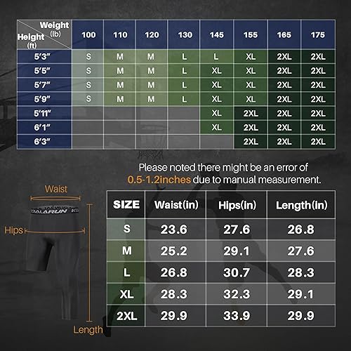 Miniatura 2 de Koalarun Mallas de compresión de una pierna para baloncesto para hombre 34 Capri Sports Leggings Pantalones de entrenamiento atlético capas base