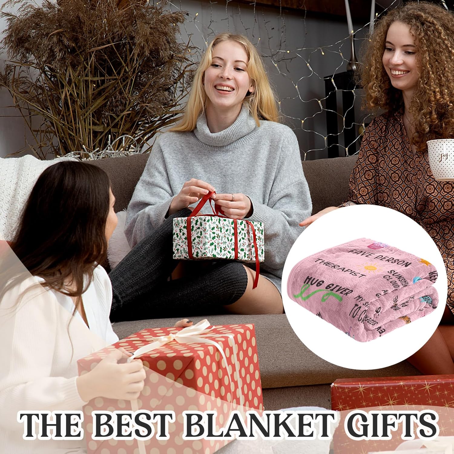 Best Friend Birthday Gifts for Women, Bestie Birthday Gifts for Women -Best Friend Blanket 60"x 50", Friendship Gift for Woman, BFF - Soul Sister Gift for Woman, Christmas day for BestFriend, Pink - Image 3