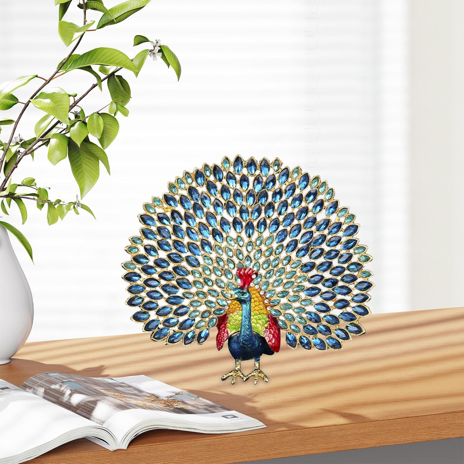 孔雀型入れ物　飾物入れ　オブジェ　物入 81v88cXZHcL._AC_UF894,