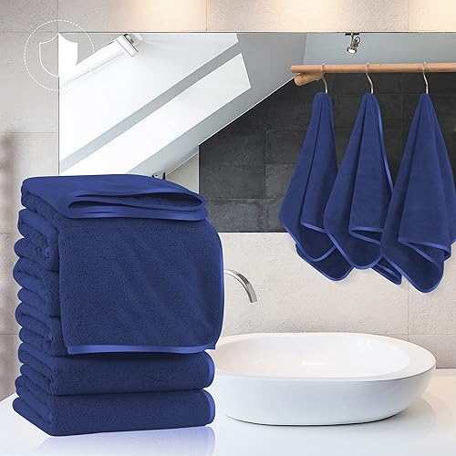 Vista 142 de TENSTARS - Toallas de mano para baño con dobladillo de seda, secado rápido, toalla absorbente de microfibra ultrasuave para baño, fitness, gimnasio
