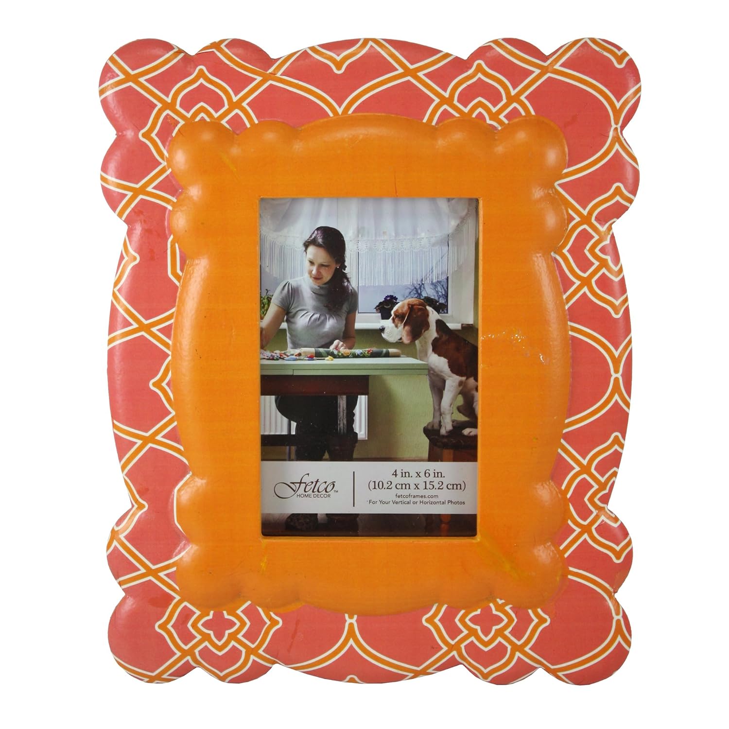 Buy Fetco Home Décor Frame Mady Floral Wall Art, 4" x 6", Orange/Pink