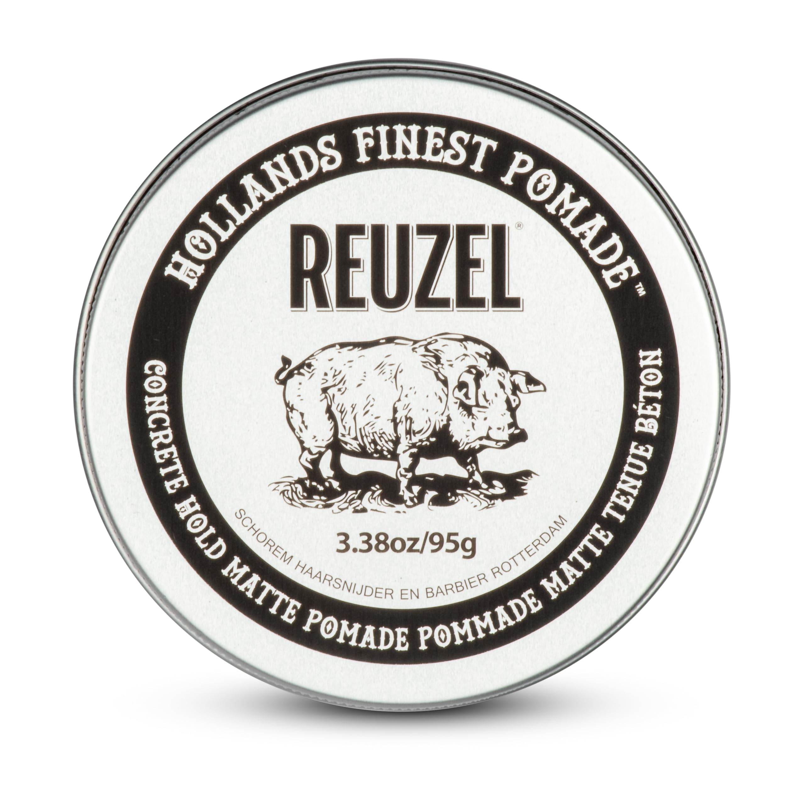 Reuzel Pommade mate à tenue concrète, pommade à tenue extra ferme pour une coiffure forte et naturelle 3,38 oz/95g