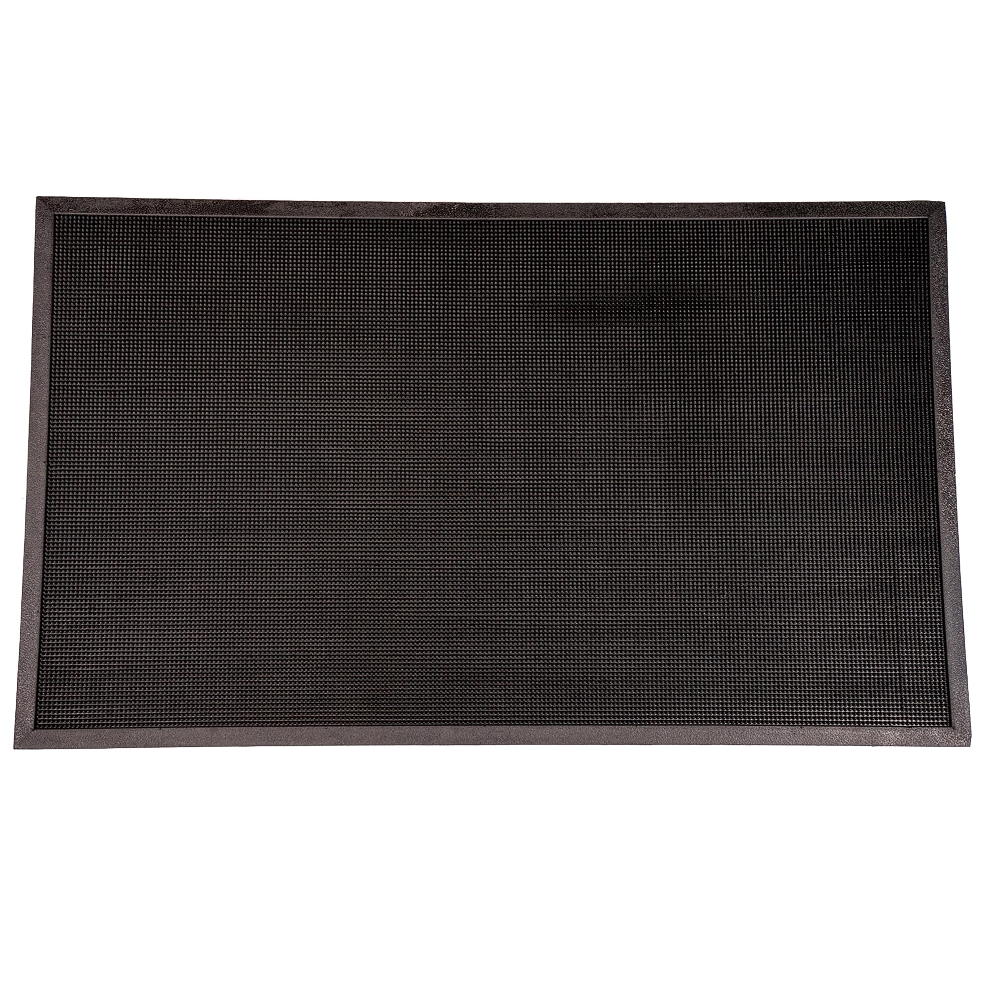 Durable Corporation Robuste Gummi-Fingerspitzen-Eingangsmatte für den Außenbereich, 71,1 cm Breite x 116,8 cm Länge x 1,6 cm Dicke, Schwarz