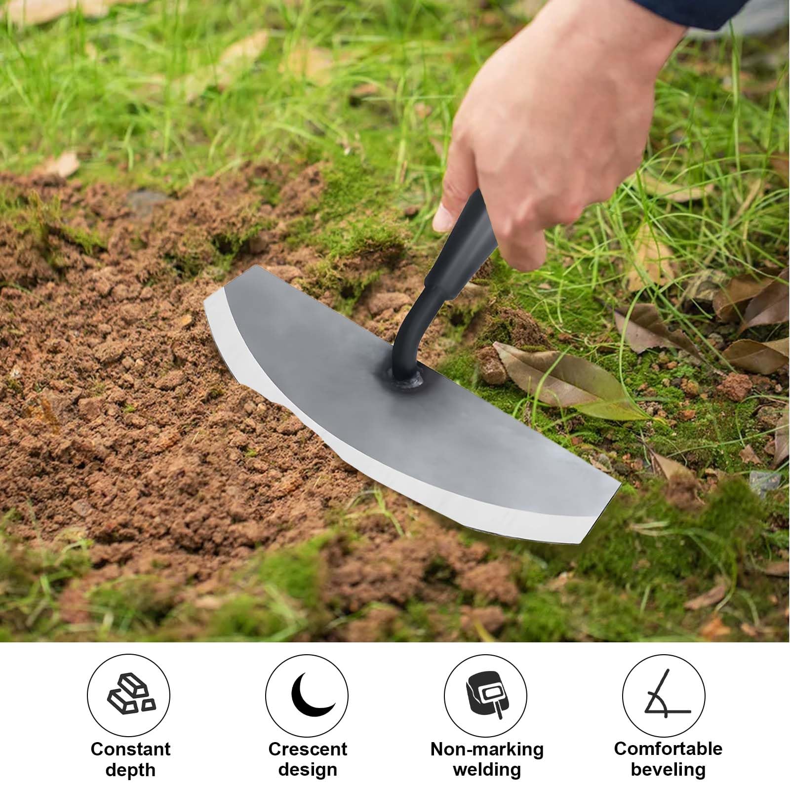 Pelle à Désherber Houe, SilverChry Coupe Bordure Manuel, Outils de Bordure de Pelouse, Pelle Coupe Bordure Jardin