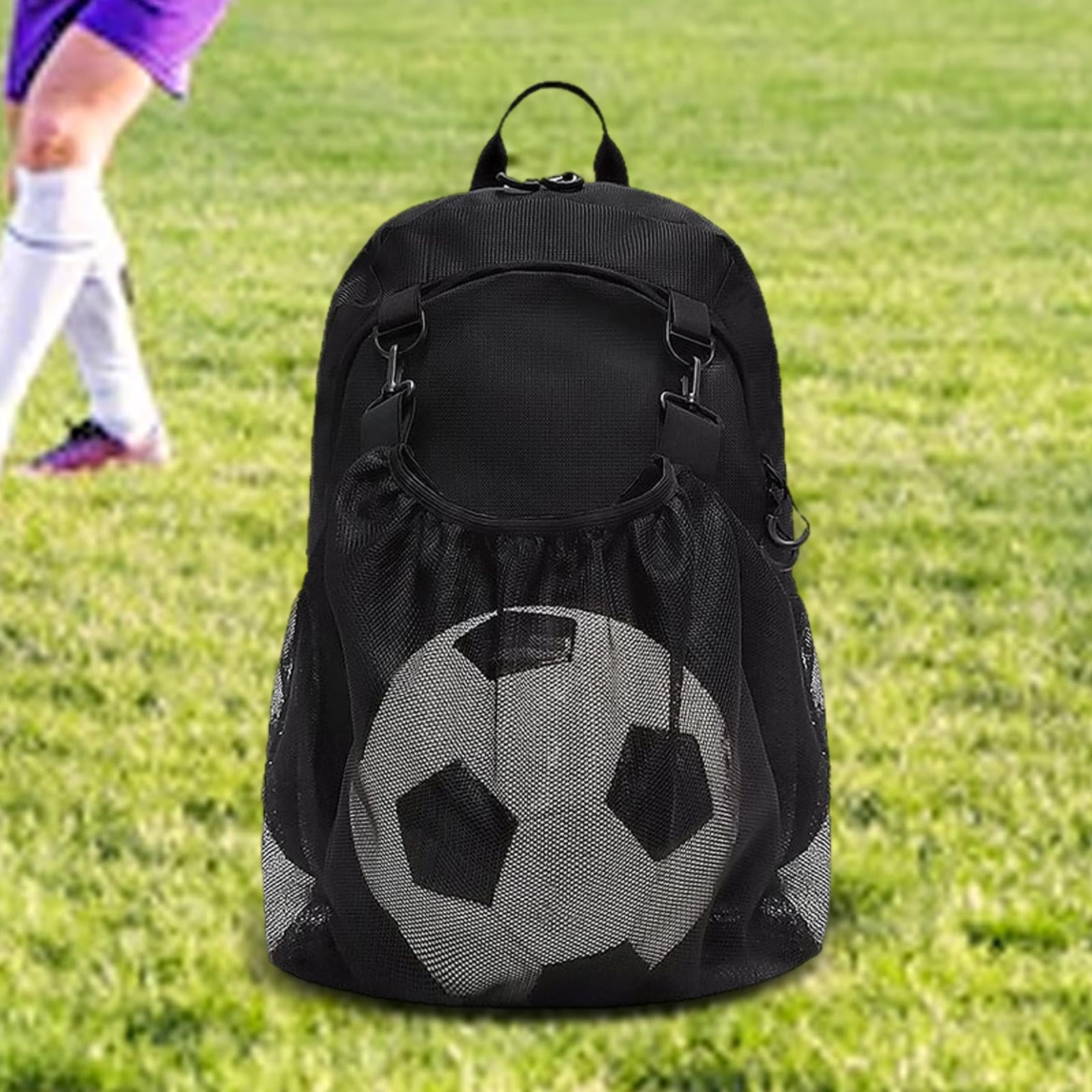 Zaino da Basket, Borsa Sportiva Multifunzionale con Porta Pallone da Calcio Separato.