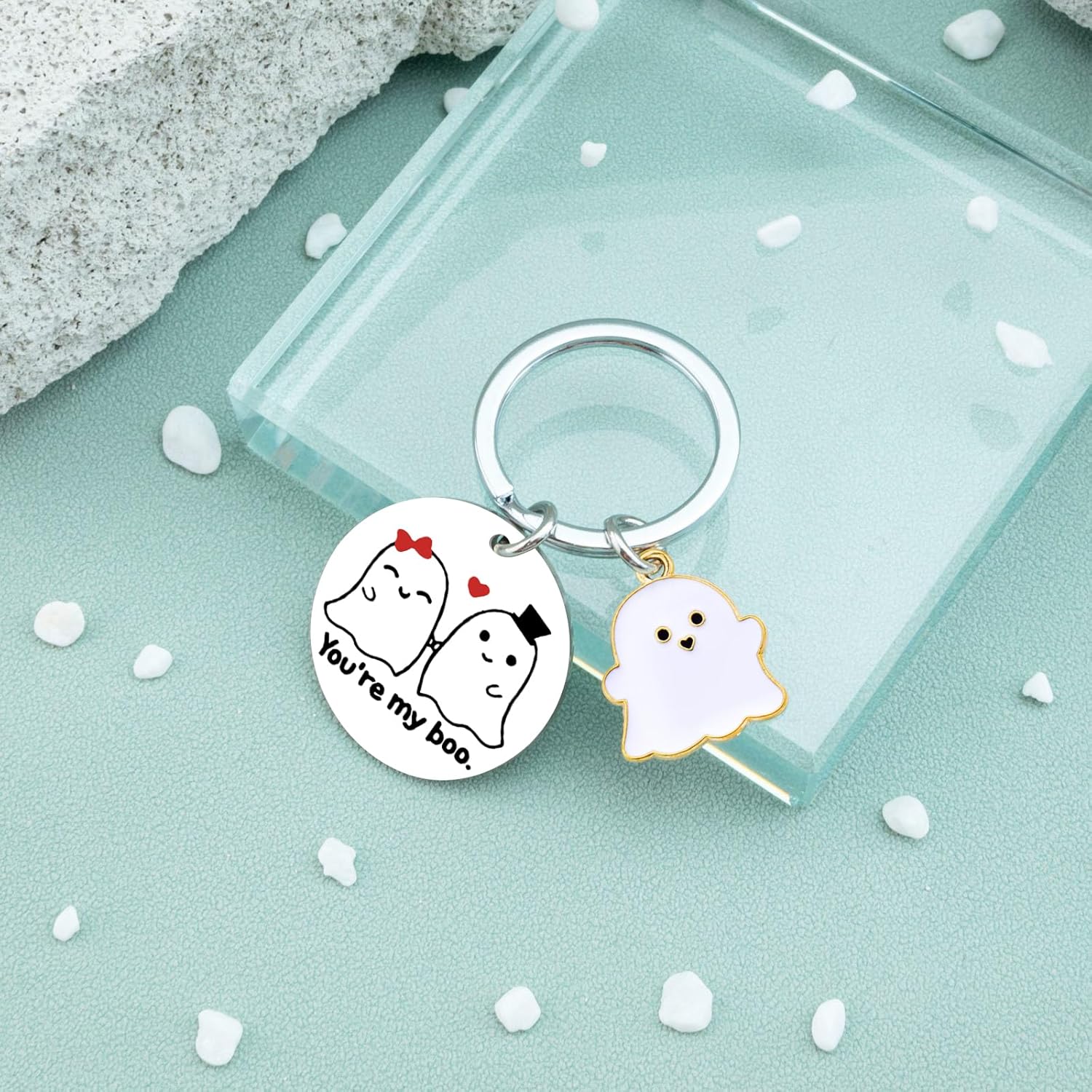 Easter Gifts Easter Basket Stuffers For Women Men Ghost Spooky Keychain Gifts for Her Him Boo Basket Ideas Best Friend Gift Halloween Christmas Valentine Birthday Gift for Couple - Image 5