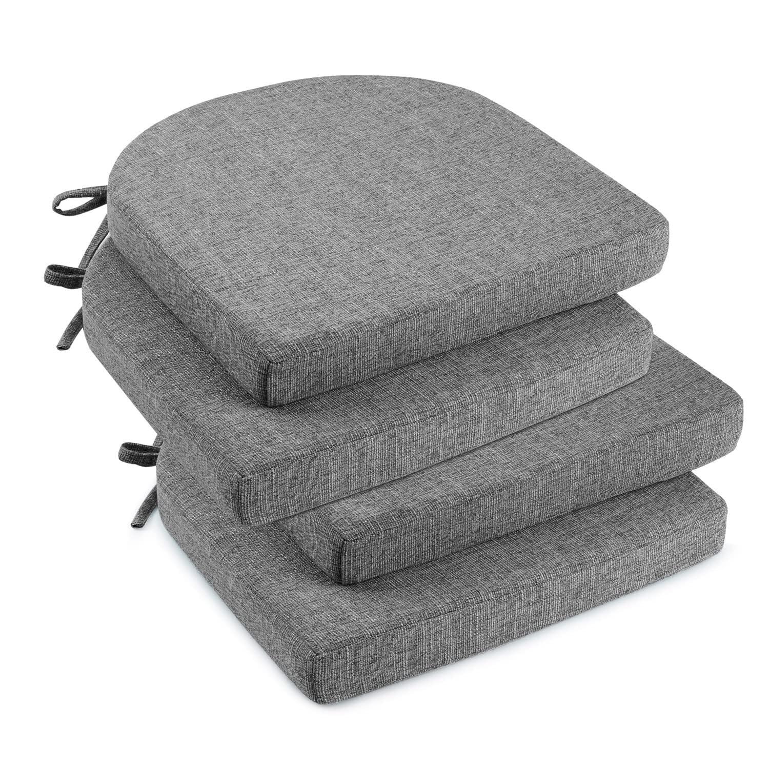 Cojines para jardín y terraza gris oscuro: 4 almohadillas de 45x45 cm para exterior
