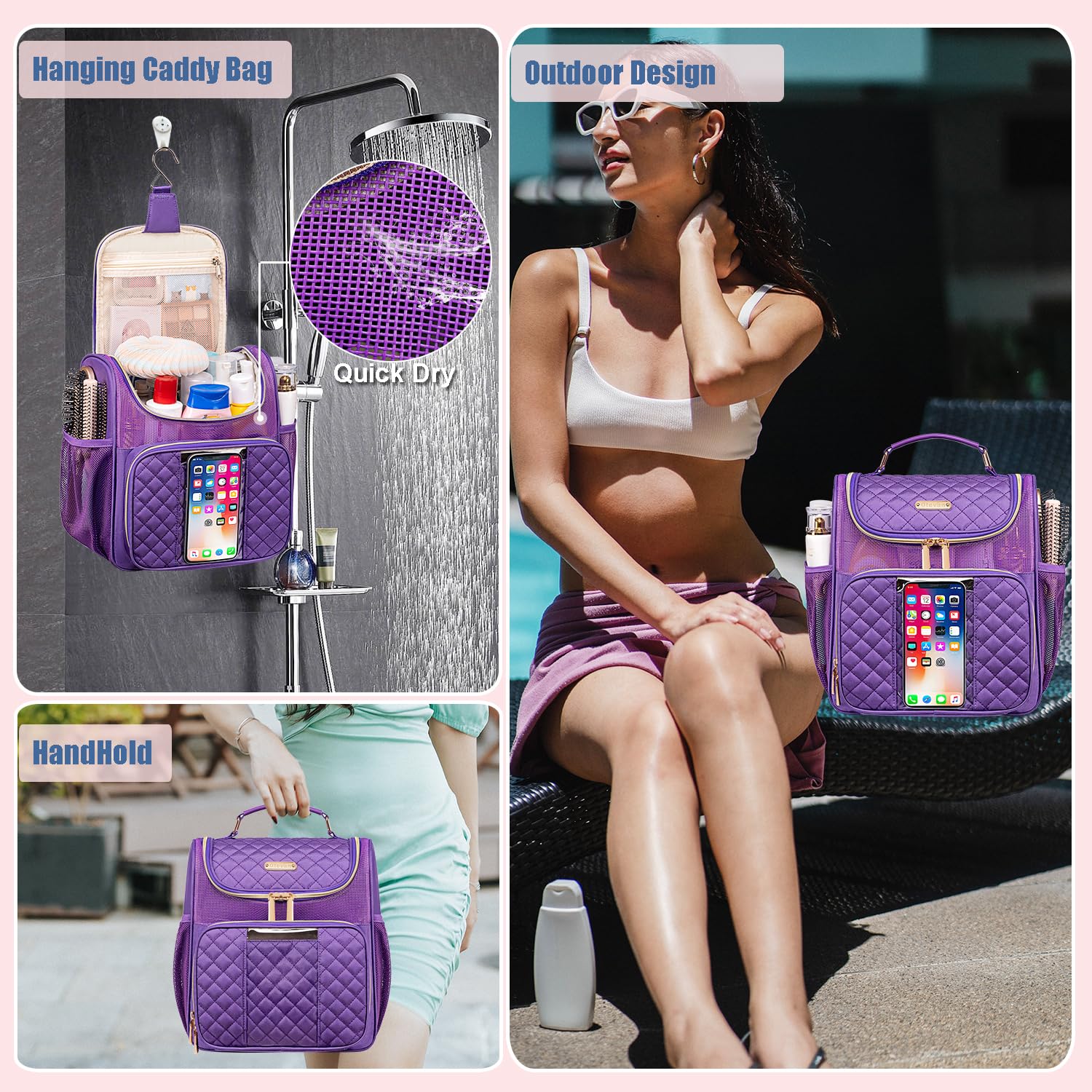 Otevan Large Hanging Toiletry Bag, Quick-Dry Travel Organizer