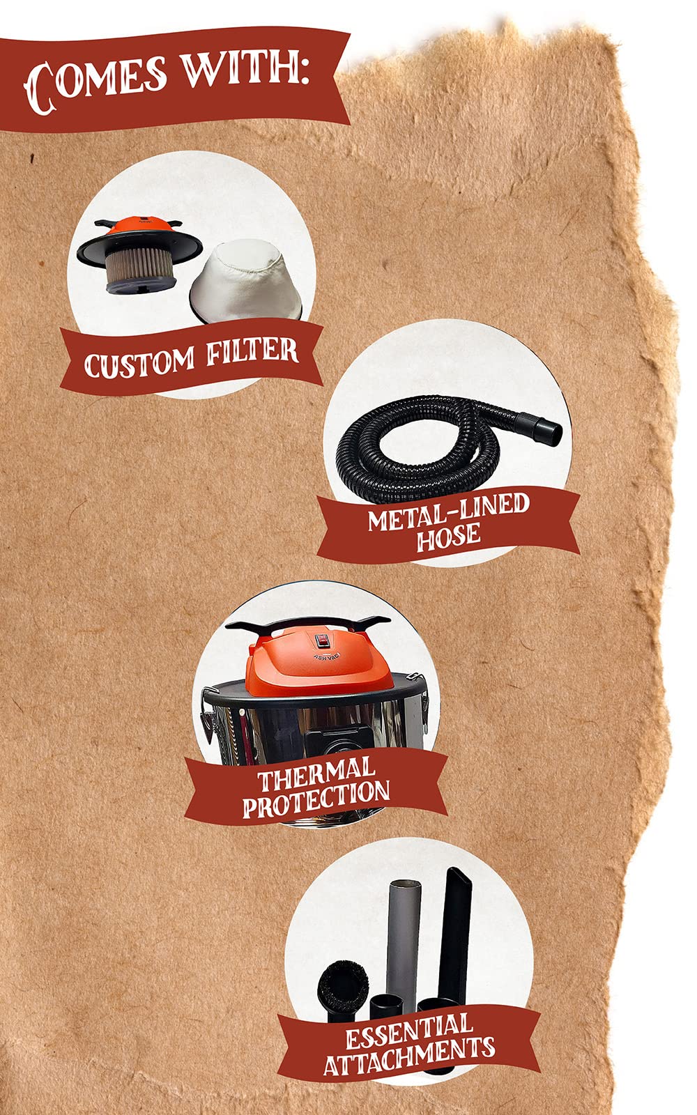 Amazon.com: Pellethead Ash Vault Pro 5-Gallon 10-Amp Power Ash Vacuum with  Hose Accessories and Heat-Resistant HEPA Filters : Patio, Lawn u0026 Garden