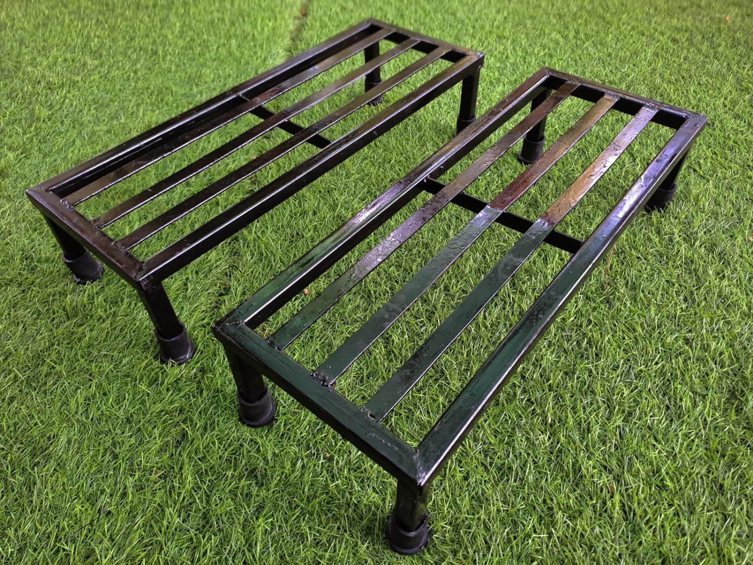 A.B CRAFTS Plant stand Set of Two Heavy Duty Rectangular Metal Flower Pot Stand Balcony Stand- for Indoor & Outdoor Garden, Plant Holder for Home Indoor Use 24 inches (Black) (B0DFX3NXM8) Amazon Price History, Amazon Price Tracker