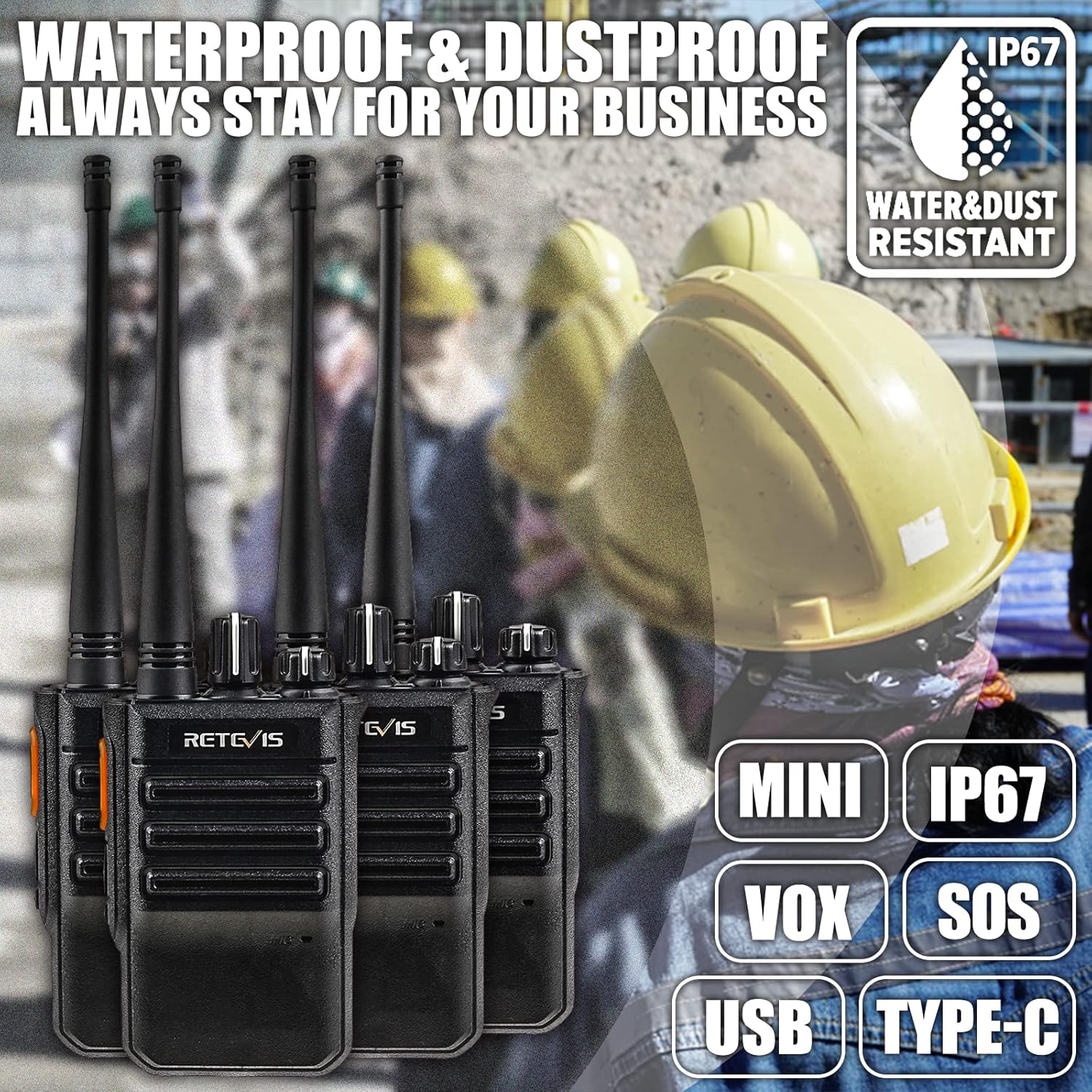 Retevis RB646 vandtætte og støvtætte funktioner