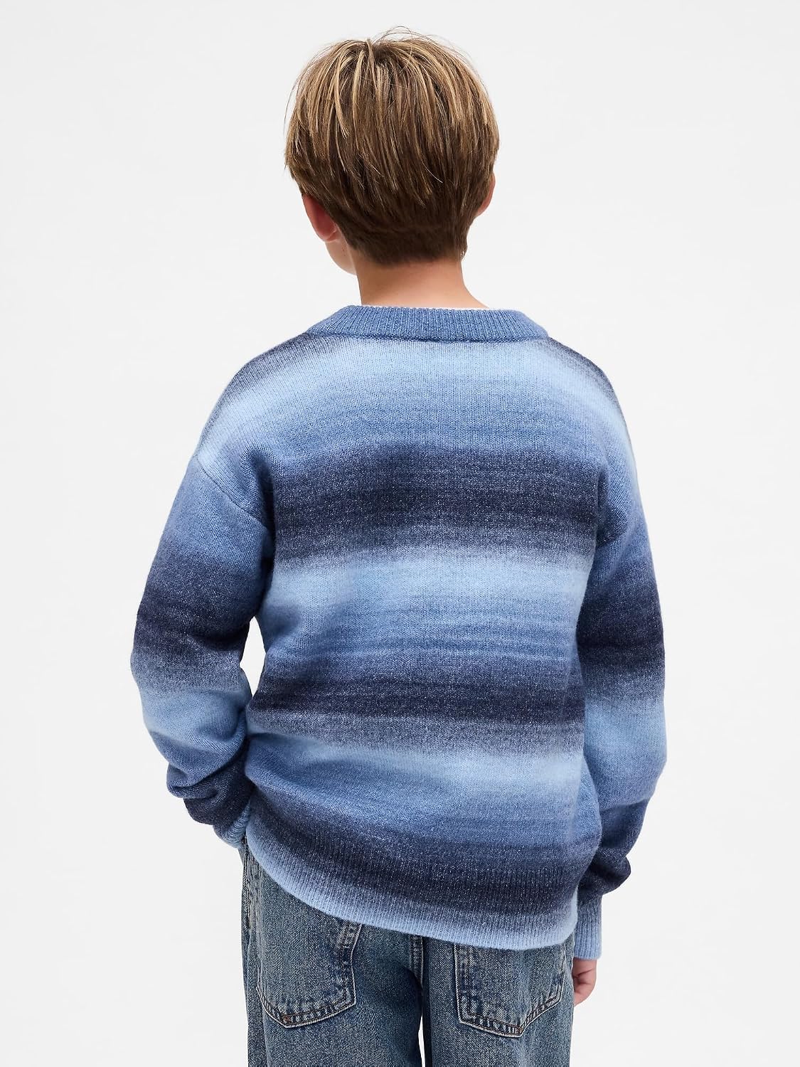 GAP Boys' Novelty Yarn Dye Crewneck Sweater