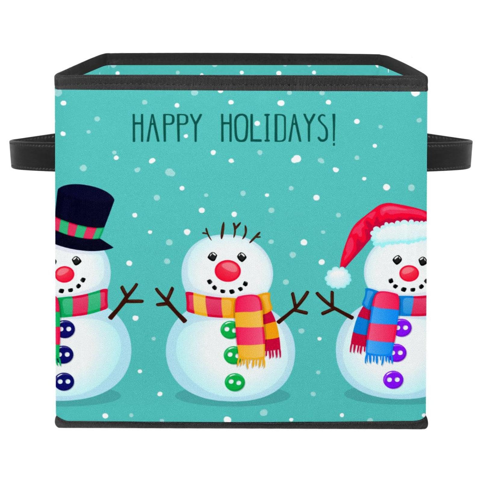 Boîte de rangement pliable tissu cube organiseur placard vêtements jouets livres Noël