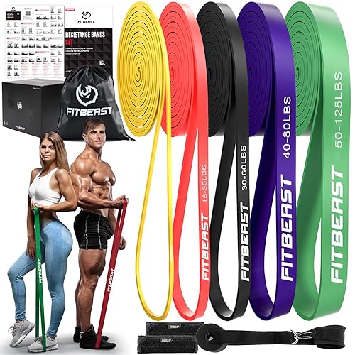 FitBeast Resistance Bands Set, Pull Up Assist Bands for Strength