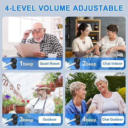 Miniatura 2 de ChunHee Audífonos recargables para personas mayores con cancelación de ruido, amplificador auditivo OTC invisible para adultos, dispositivo de