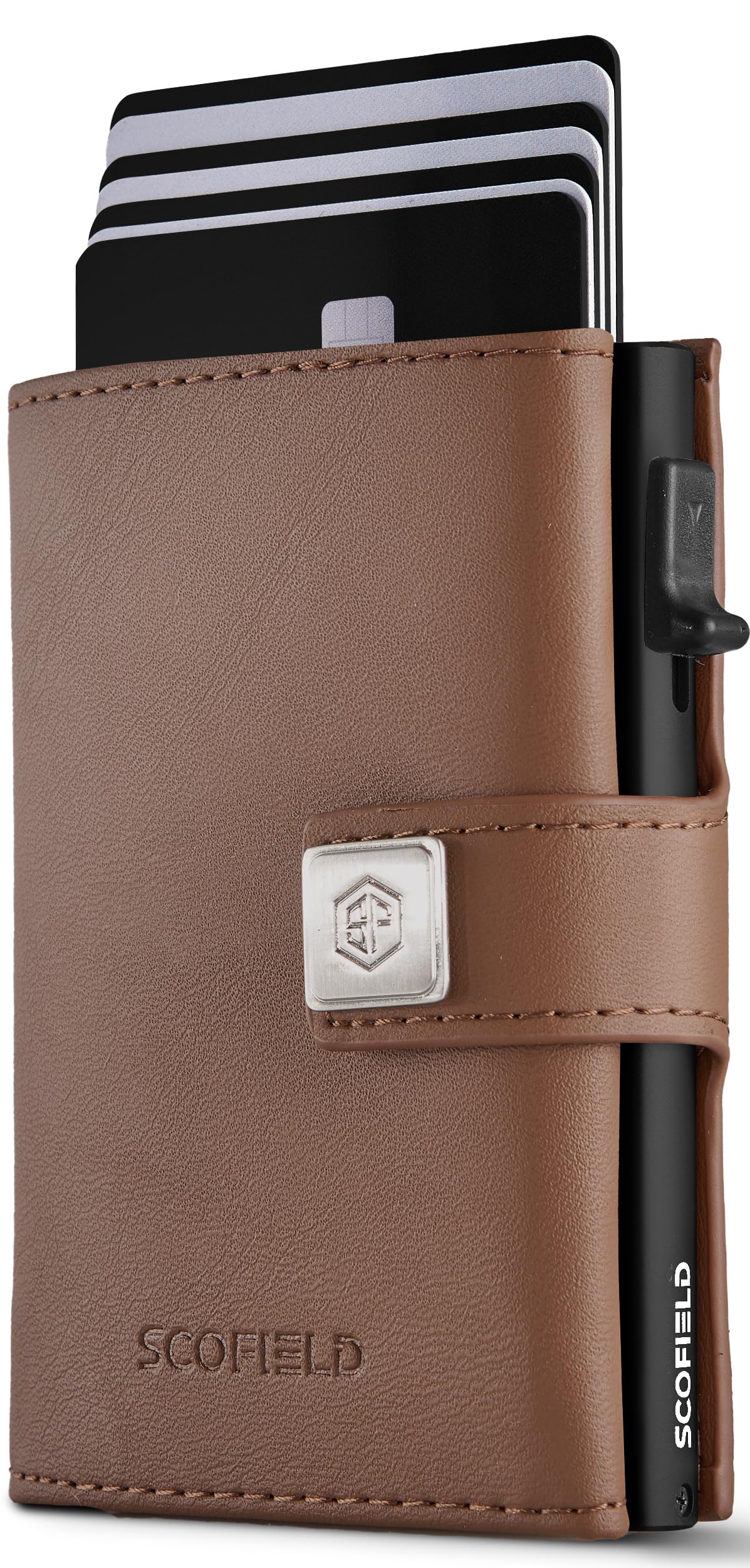 SF SCOFIELD Geldbörse Herren | Portmonee Herren für 11-12 Karten | Geldbeutel RFID Schutz | Portemonnaie | Wallets for Men | Smart Wallet | Kreditkartenetui | Slim Wallet | Kartenetui Klein