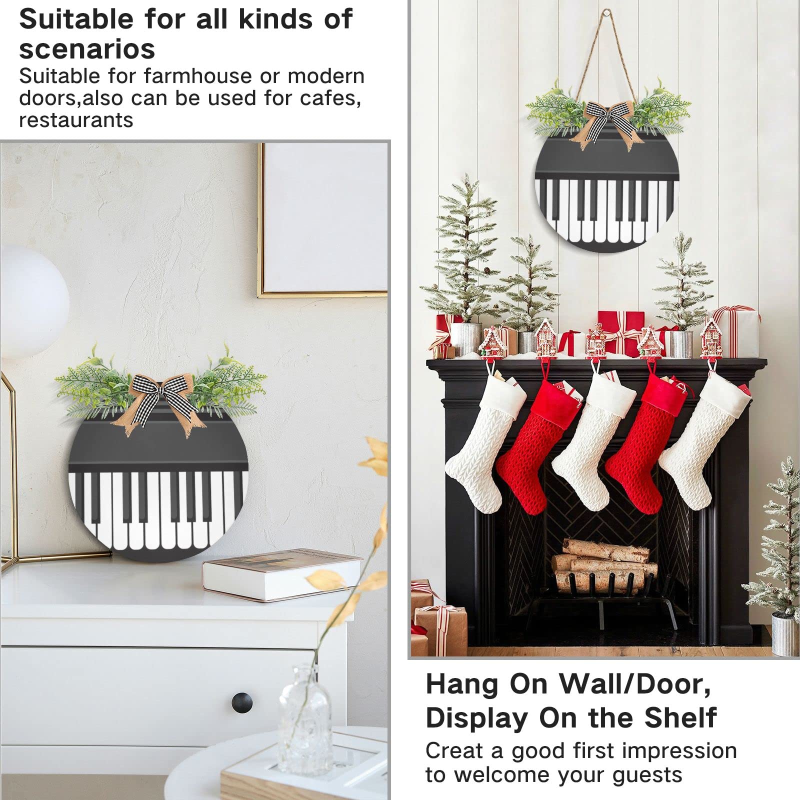 Amazon.co.jp: ピアノ音楽キーボード ウェルカムドアサイン 正面玄関用