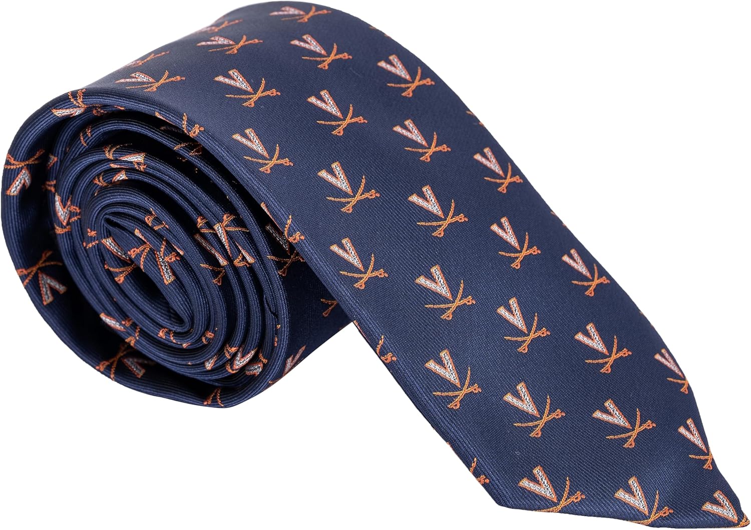 Desert Cactus University of Virginia Neck Tie UVA Cavaliers 100% Polyester Necktie with Logo, Officially Licensed (Style B)