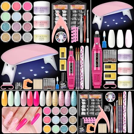 Amazon.com: Acrylic Nails Kit Set 29 Colors with UV Lamp