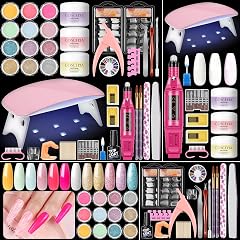 Acrylic Nail Kit for Beginners with Everything Nails Kit Acrylic Set with Drill and U V Light Professional