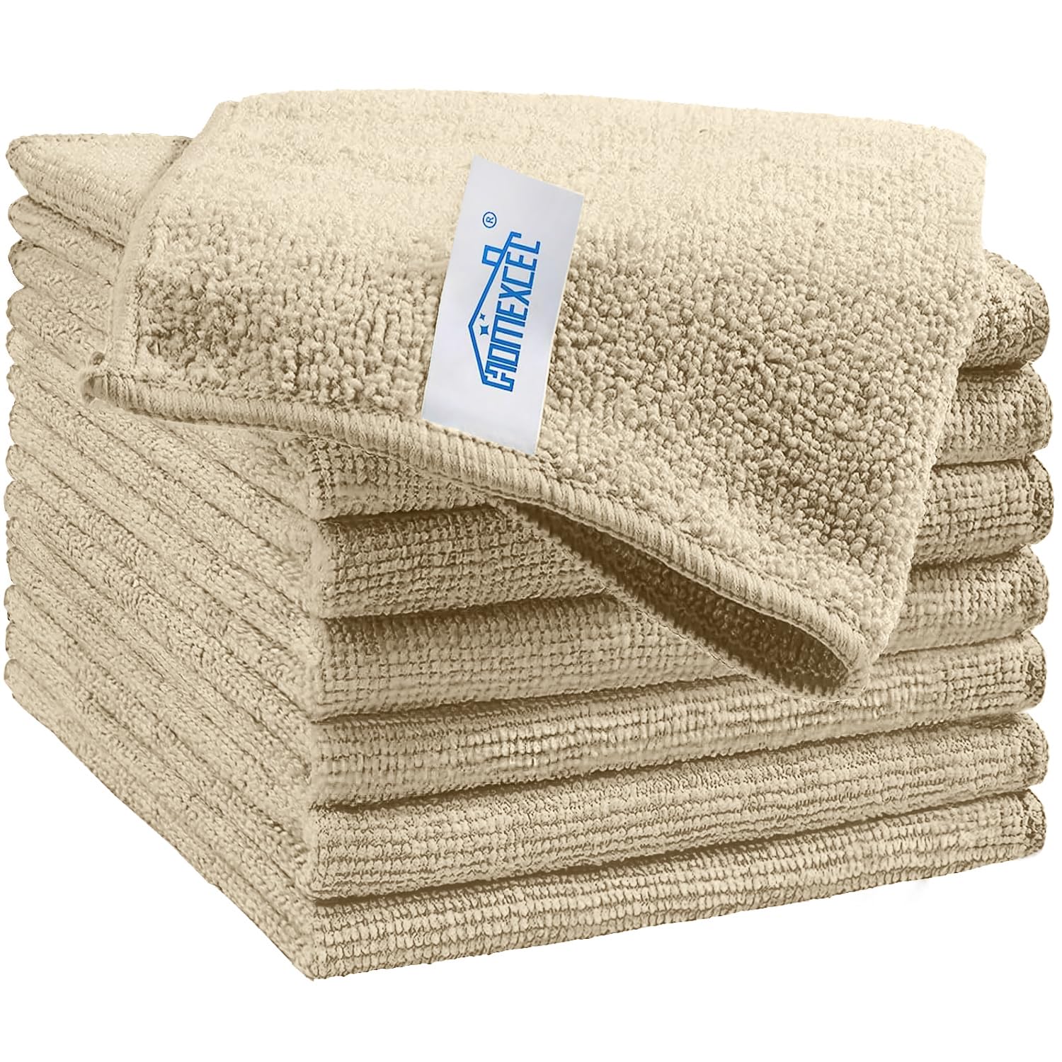 HOMEXCEL 8PK Microfiber Cleaning Cloth, Cleaning Rags for Home, 11.5x11.5in