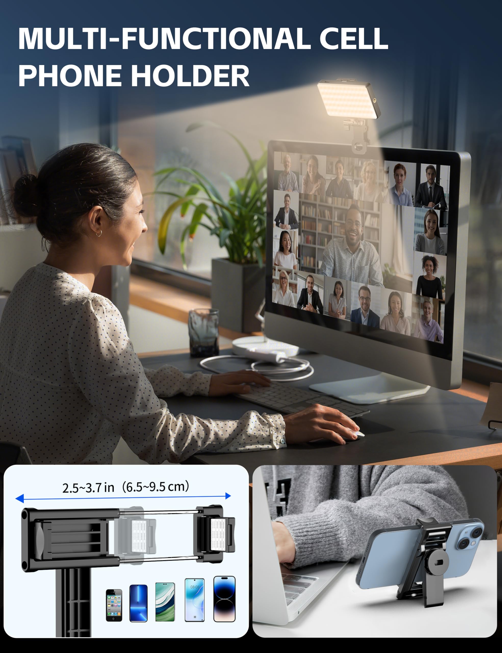 Lumiere Photo Lampe Vidéo, 120LEDs Lampe à Selfie Portable Pour Caméra CRI 95 2500 Flash Appareil Photo Lumiere Photo Lampe Vidéo, 120LEDs Lampe à Selfie Portable Pour Caméra CRI 95 2500 Flash Appareil Photo