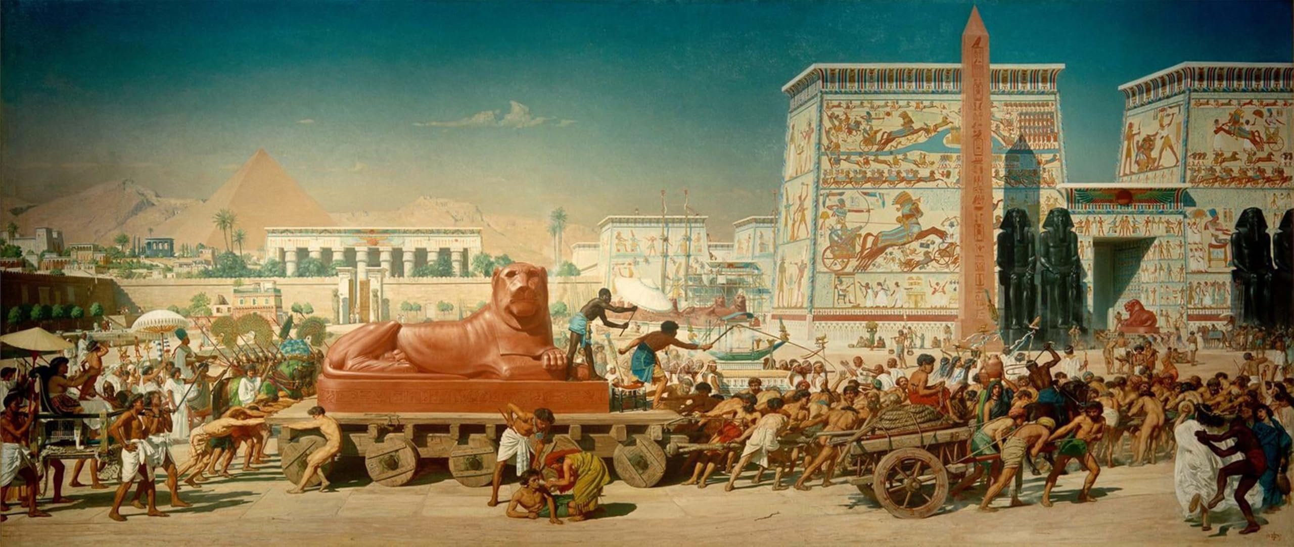 ARTXLXXBN Famous Print Painting Colorful Art Print E J Poynter Israel in Egypt by Edward Poynter Canvas Art Decorations for Home Decor 60x90cm