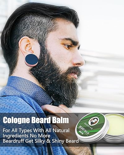 Miniatura 5 de Regalos de San Valentín para él, regalos para hombres, kit de cuidado de la barba para hombres con bálsamo de aceite para barba, acondicionador de