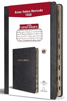 Biblia Reina Valera Revisada 1960 letra s per gigante, s mil piel con  ndice / Spanish Bible RVR 1960 Super Giant Print, Black Leathersoft w/ thumb