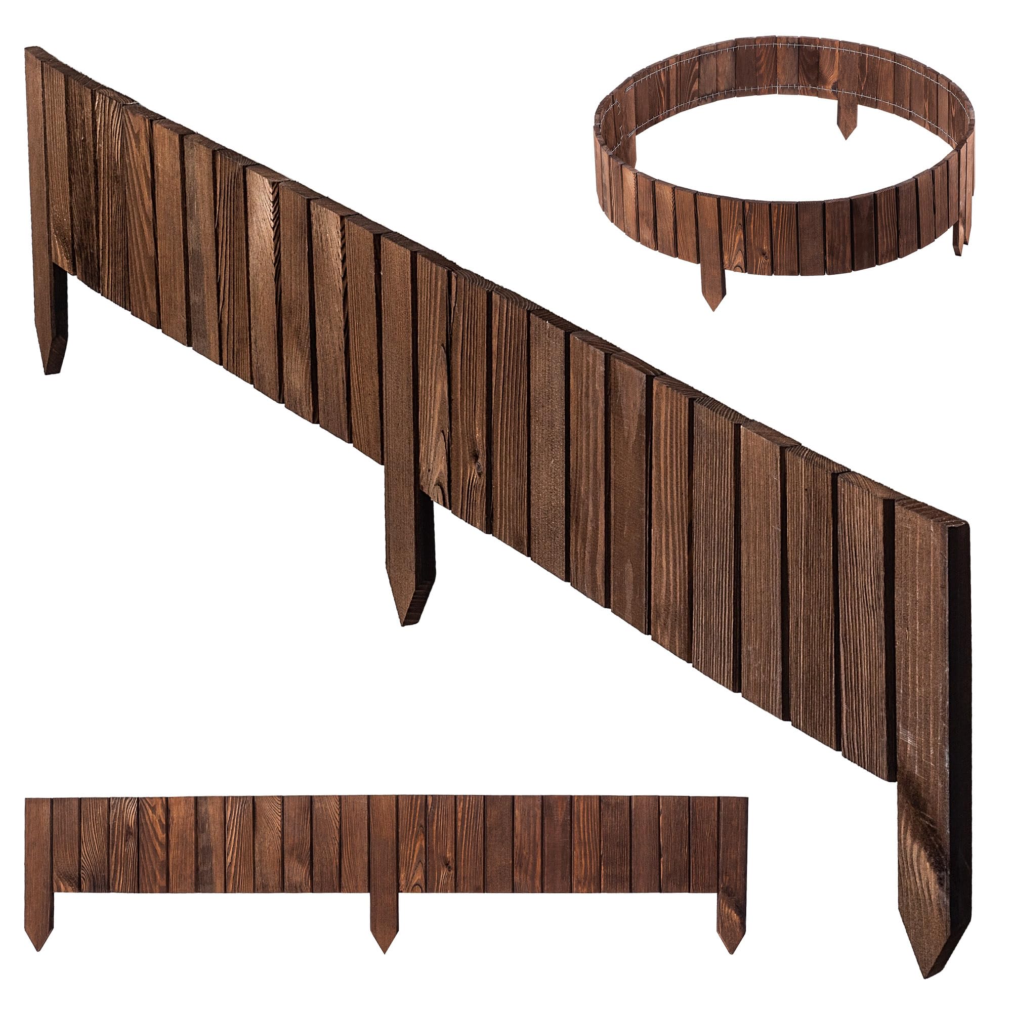 Bordure à planter VOSS.garden, 100x30cm, entourage de parterre en bois, délimitation de pelouse