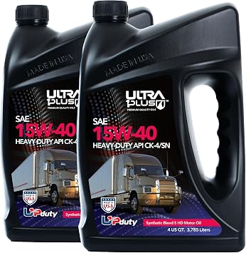 SAE 15W-40 Synthetic Blend Motor Oil API CK-4/SN 2 Gallons