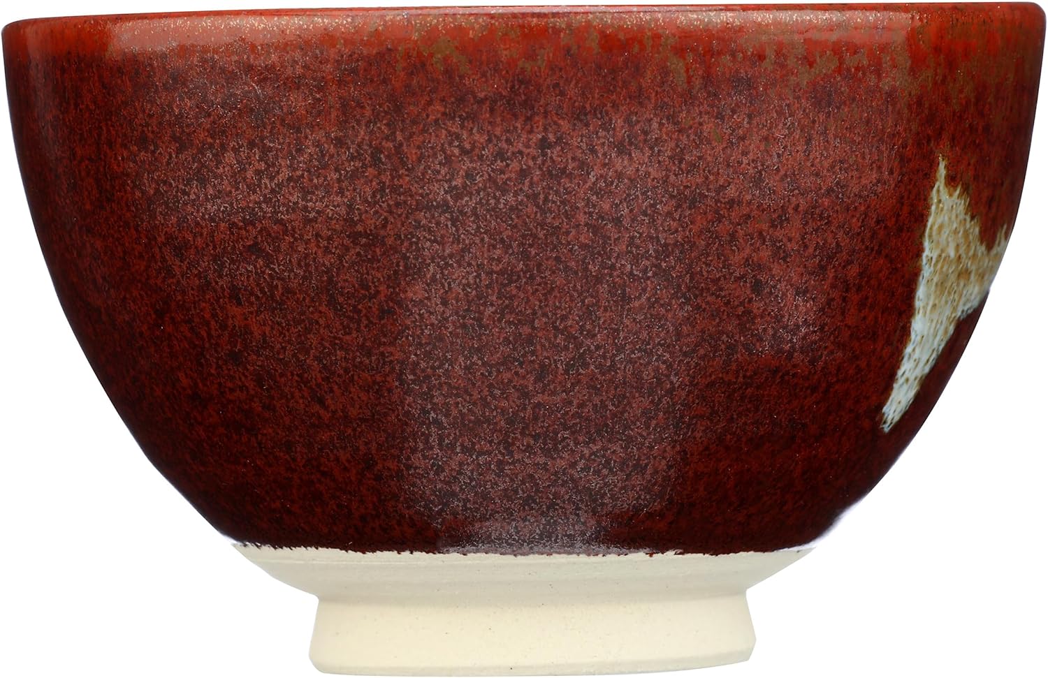 DoMatcha - Ceremonial Bowl, Traditional Ceramic Japanese Matcha Green Tea Chawan, Red Soul