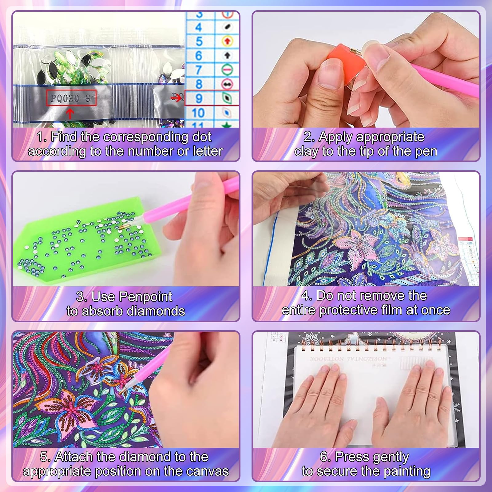 Decorazione Casa 30x30 Cm Kit Per Pittura A Forma Di Fiore Per Adulti, 5D, Fai Da Te Per Diamanti Dipinti Mela Fiori 30x30