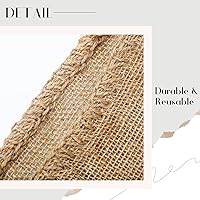 Vista 2 de Windyun Juego de 6 bolsas de carreras de saco de patatas de arpillera con cordón de yute natural reutilizable para almacenamiento de raíces