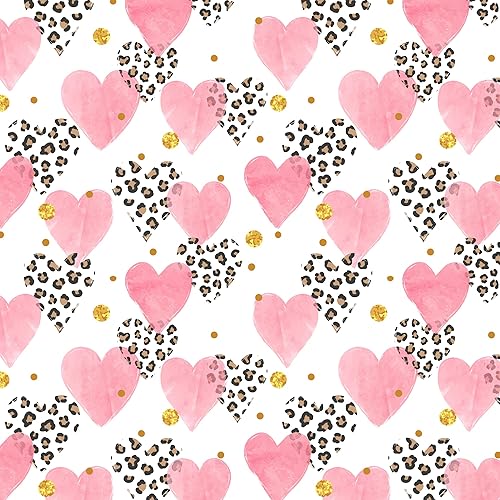 Paquete de vinilo permanente de vinilo con patrón de corazón salvaje paquete de vinilo para el día de San Valentín hojas de 12 x 12 pulgadas