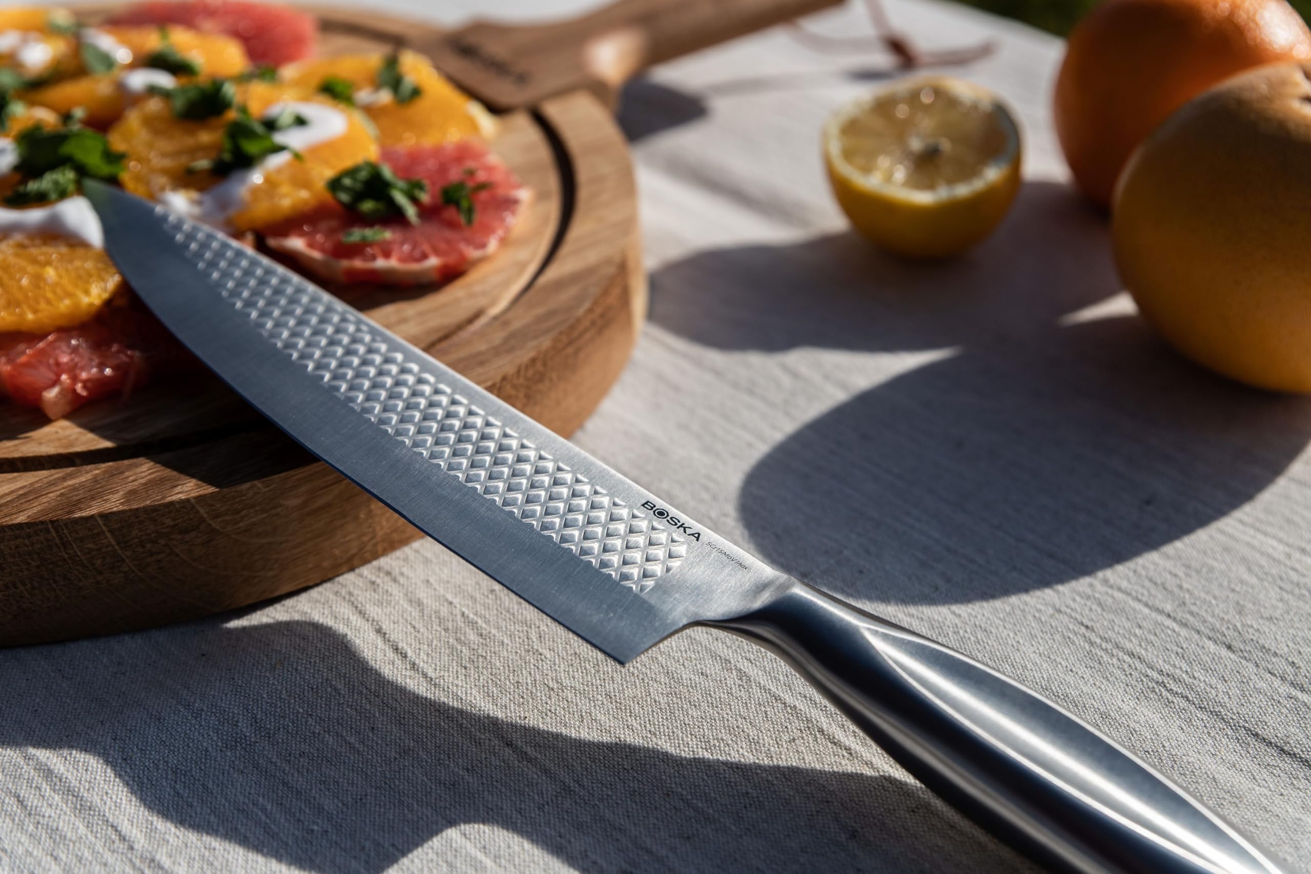 Boska Knife Set Monaco+ / Zestaw 3 / Profesjonalne noże kuchenne/Stal nierdzewna/Ostre jak brzytwa/Ergonomiczne/Nóż szefa kuchni/Nóż Sous Chef'a/Nóż do warzyw/Wytrzymałe/Pudełko prezentowe
