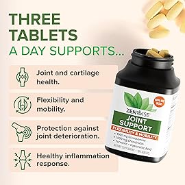 Zenwise Health Joint Support Supplement with Glucosamine Chondroitin MSM, Curcumin & Sulfate - Joint Health for Women & Men - Mobility & Flexibility Support for Knee, Cartilage & Bone - 180 Count