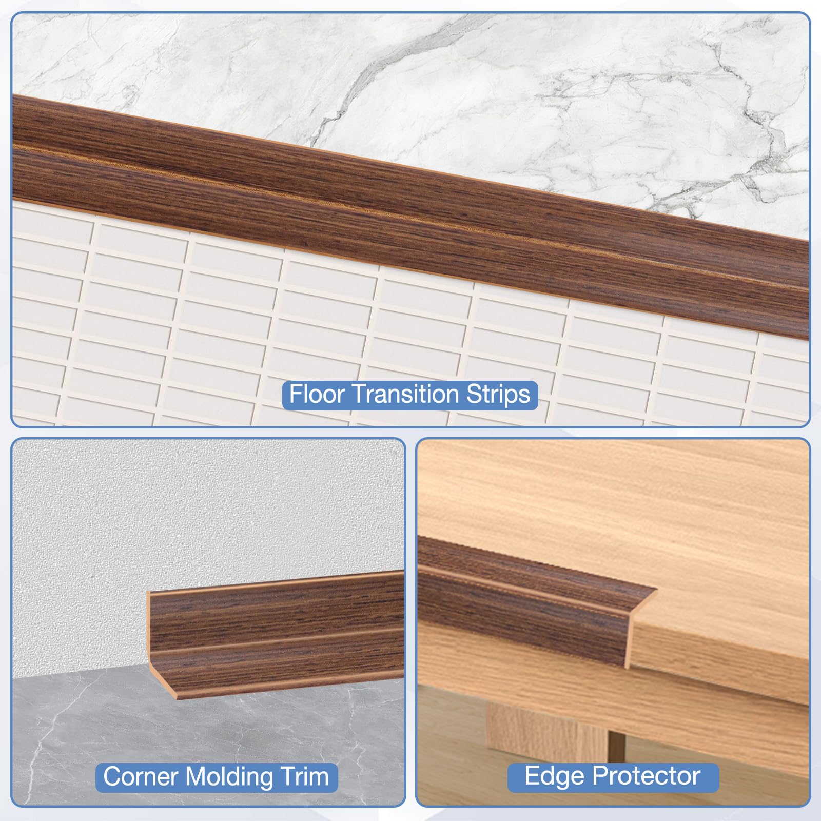 Moulure autocollante de 6 m pour coins de mur - Convient pour les fenêtres, les tables et les coins des murs pour protéger et décorer
