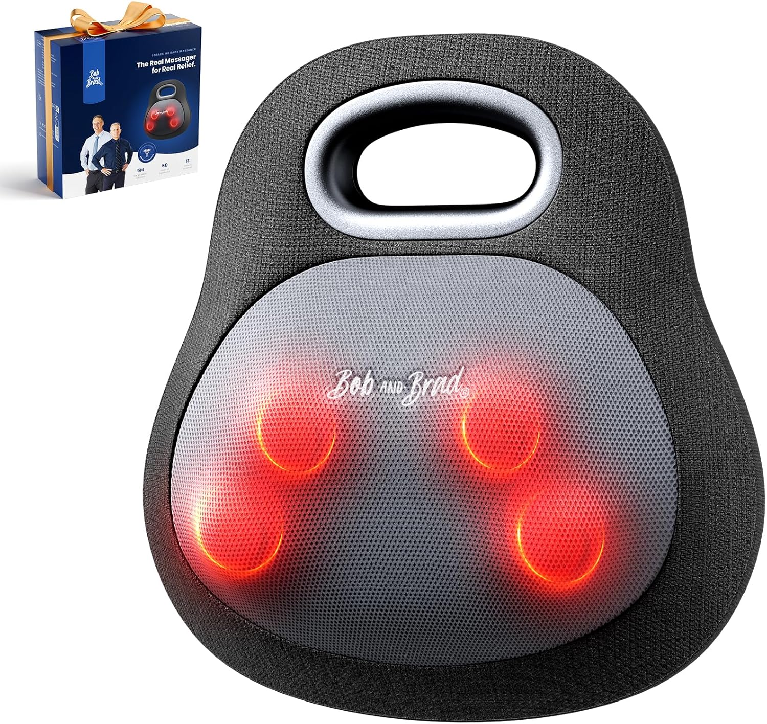 Product image of BOB AND BRAD EZBack Go Cordless Back Massager with Heat, 4D Shiatsu Kneading Massage for Neck, Upper & Lower Back Pain Relief, FSA Eligible/HSA Eligible, Gifts for Men Women Dad, Mom, Christmas