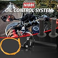 Vista 6 de NIBBI Empuñadura de acelerador giratorio, empuñaduras para bicicleta de tierra con cable de acelerador y empuñadura de manillar para bicicleta pit