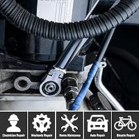 Vista 5 de DURATECH Llave de trinquete extralarga de cabeza flexible 8 * 9 mm, métrica, acero CR-V