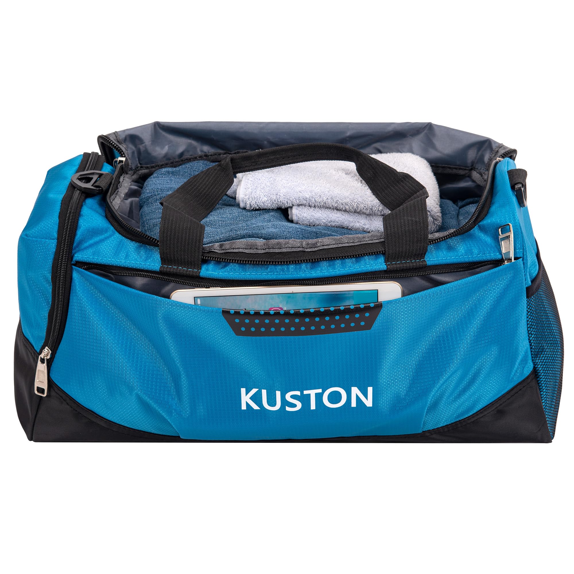 Bolsa portátil con cordones de zapatos, bolsa de gimnasio para hombres y mujeres, bolsa de viaje con equipaje de mano de pequeña capacidad, Azul, Deportivo