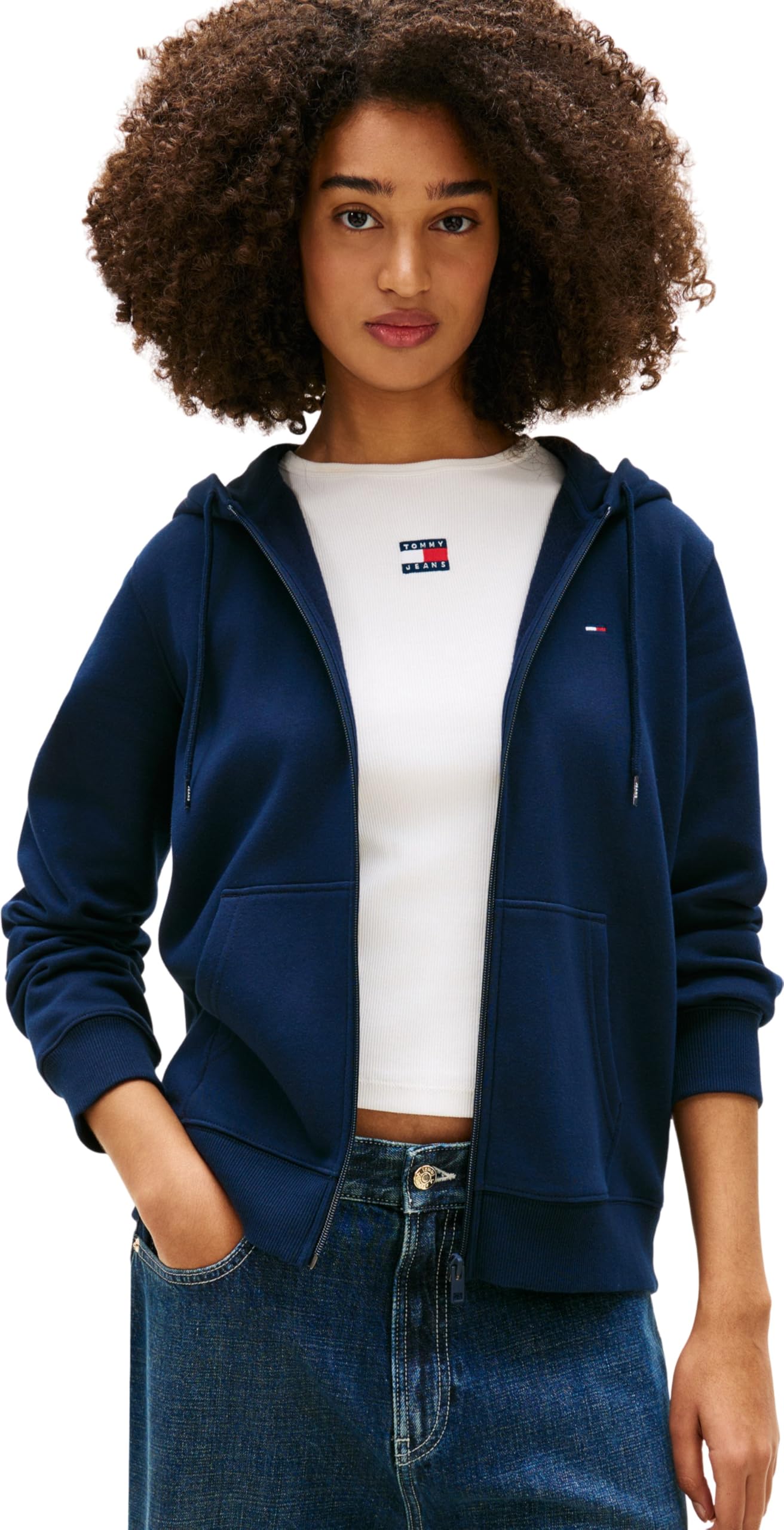 Tommy Jeans Hoodie Mujer con Cremallera y Capucha