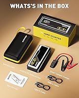 Vista 9 de AUXITO 9500A Jump Starter, 12V Car Battery Jump Starter, Up to All Gas/All Diesel Engine with LED Display, 30W Type-C Fast Charging and 168W DC