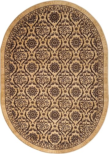 Miniatura 38 de Antep Rugs - Alfombras antideslizantes (antideslizante) 4 x 6 con parte trasera de goma floral geométrica de bajo perfil para interiores