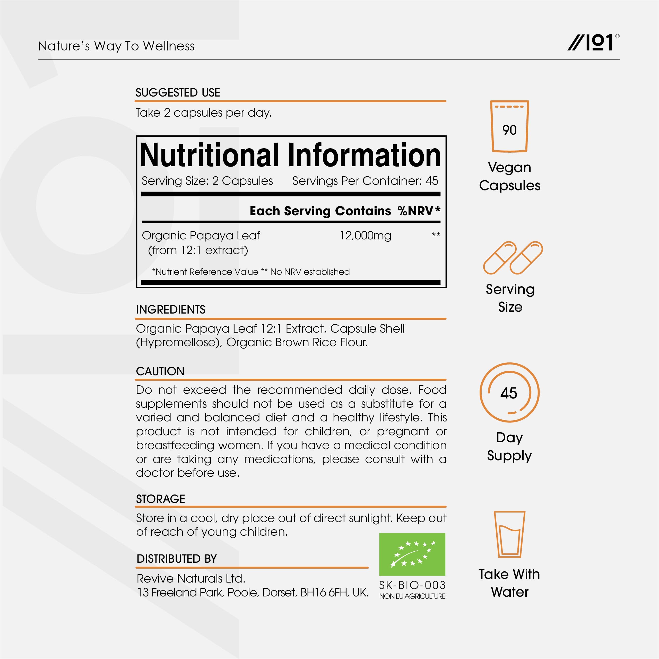 Papaya-Blattextrakt-Kapseln 12,000mg - Roher Carica-Papaya-Extrakt 10:1 - High Strength Papaya Enzyme Nutritional Supplements - 90 Vegane Kapseln