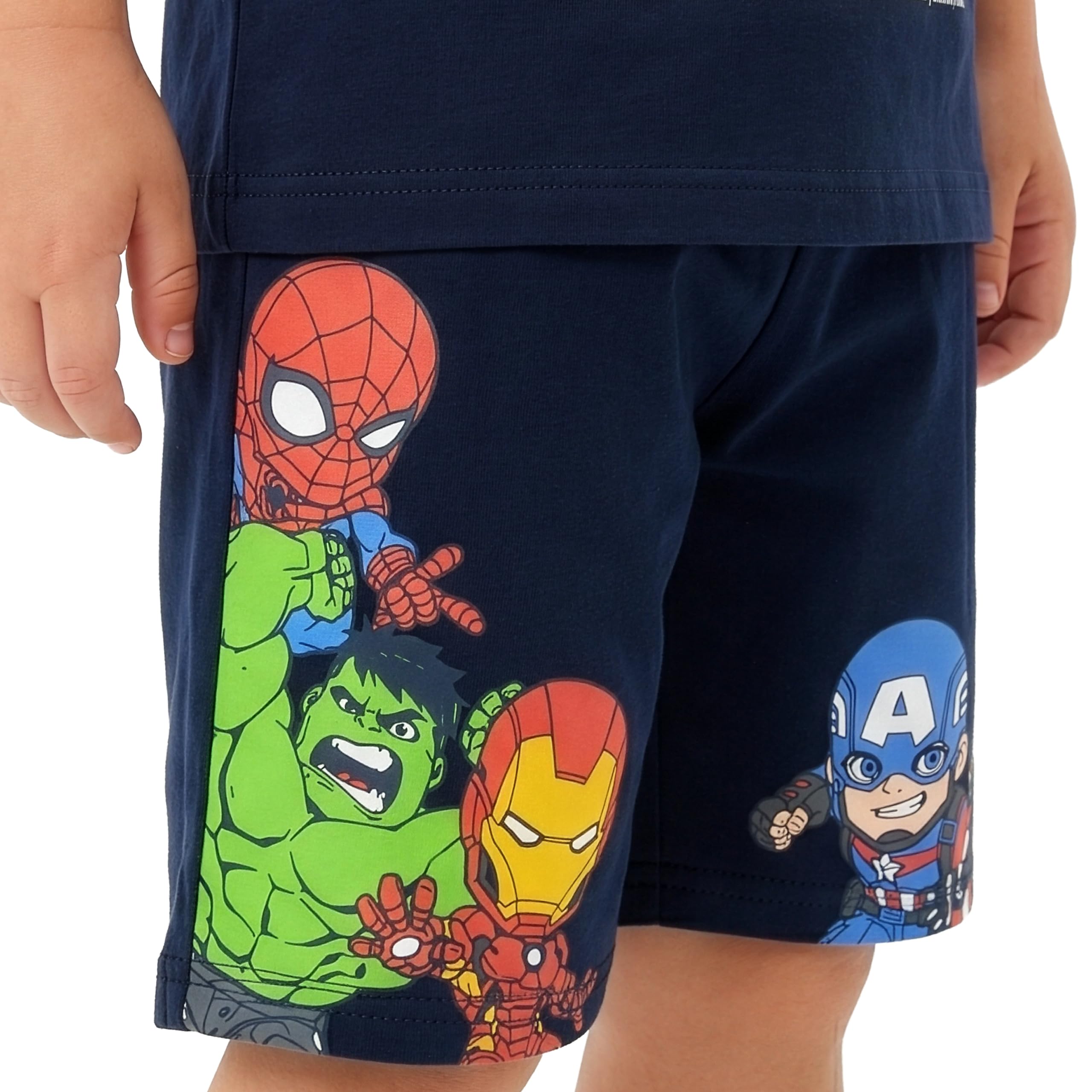 Marvel Pigiama Bambino, Pigiama Avengers Bambini Hulk, Iron Man, Captain America, E Spiderman, Pigiami Estivi