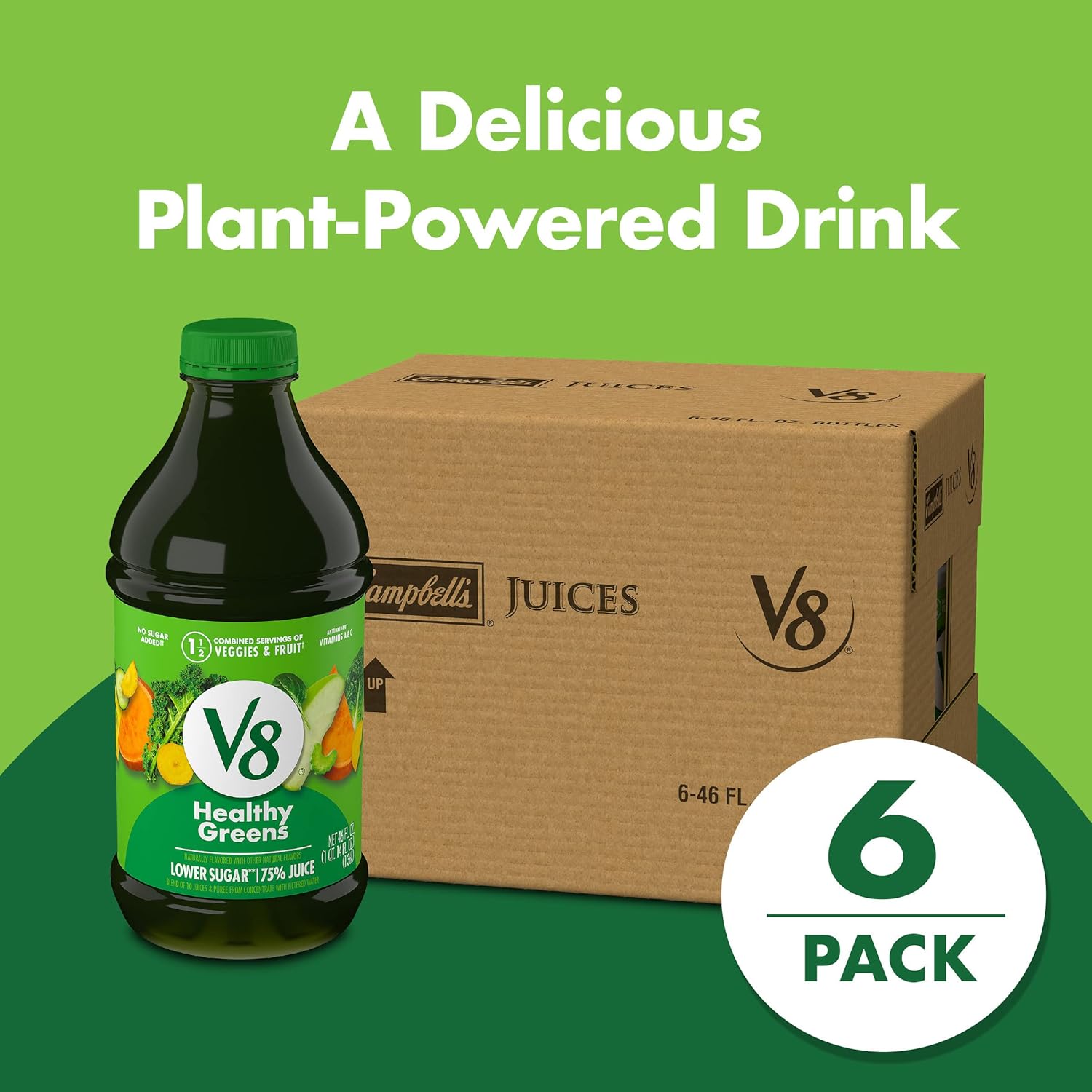 Buy V8 Blends Healthy Greens Juice, Fruit and Vegetable Juice Blend, 46